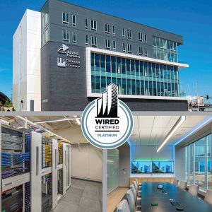 wiredscore-collage Interior and exterior views of 1201 Cass' Wired Certified space