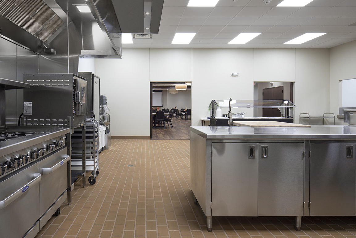 View inside the kitchen at the Irving Community Center in Ada