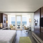 Interior view of Marco Island guest room facing the beach