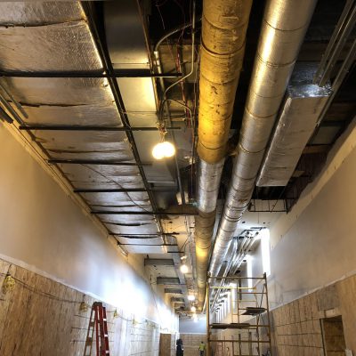 Nebraska State Capitol's first floor corridor during construction image