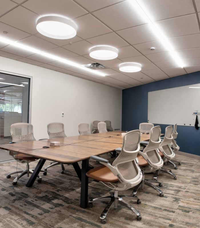 Interior shot of Alvine Engineering's Oklahoma City office's conference room
