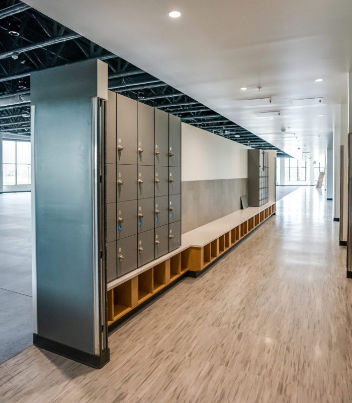 Interior image of Westview YMCA locker and auxiliary space